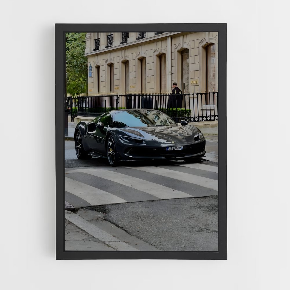 Poster Gtb Noire – affiche Ferrari (vue 2)